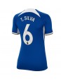 Billige Chelsea Thiago Silva #6 Hjemmedrakt Dame 2023-24 Kortermet